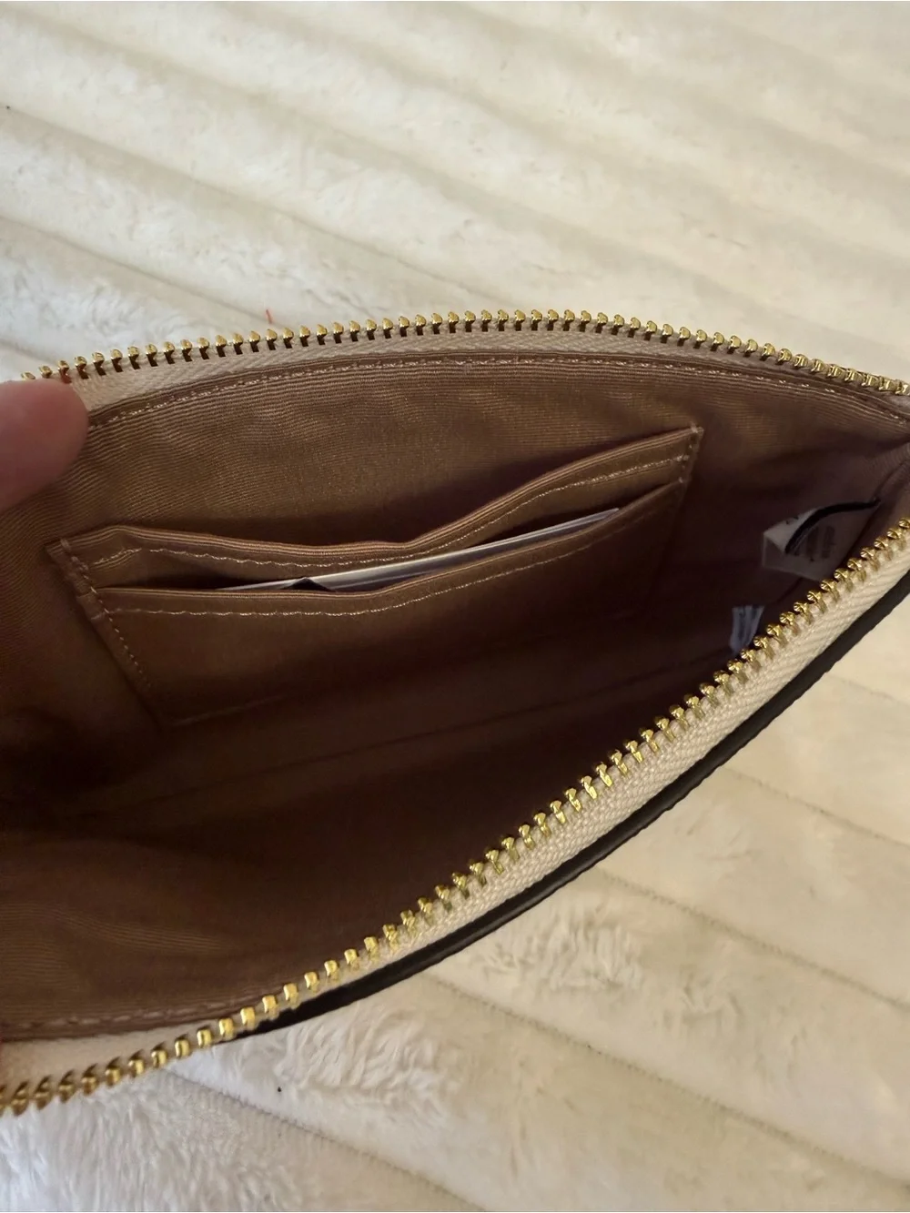 Coach corner zip wristlet